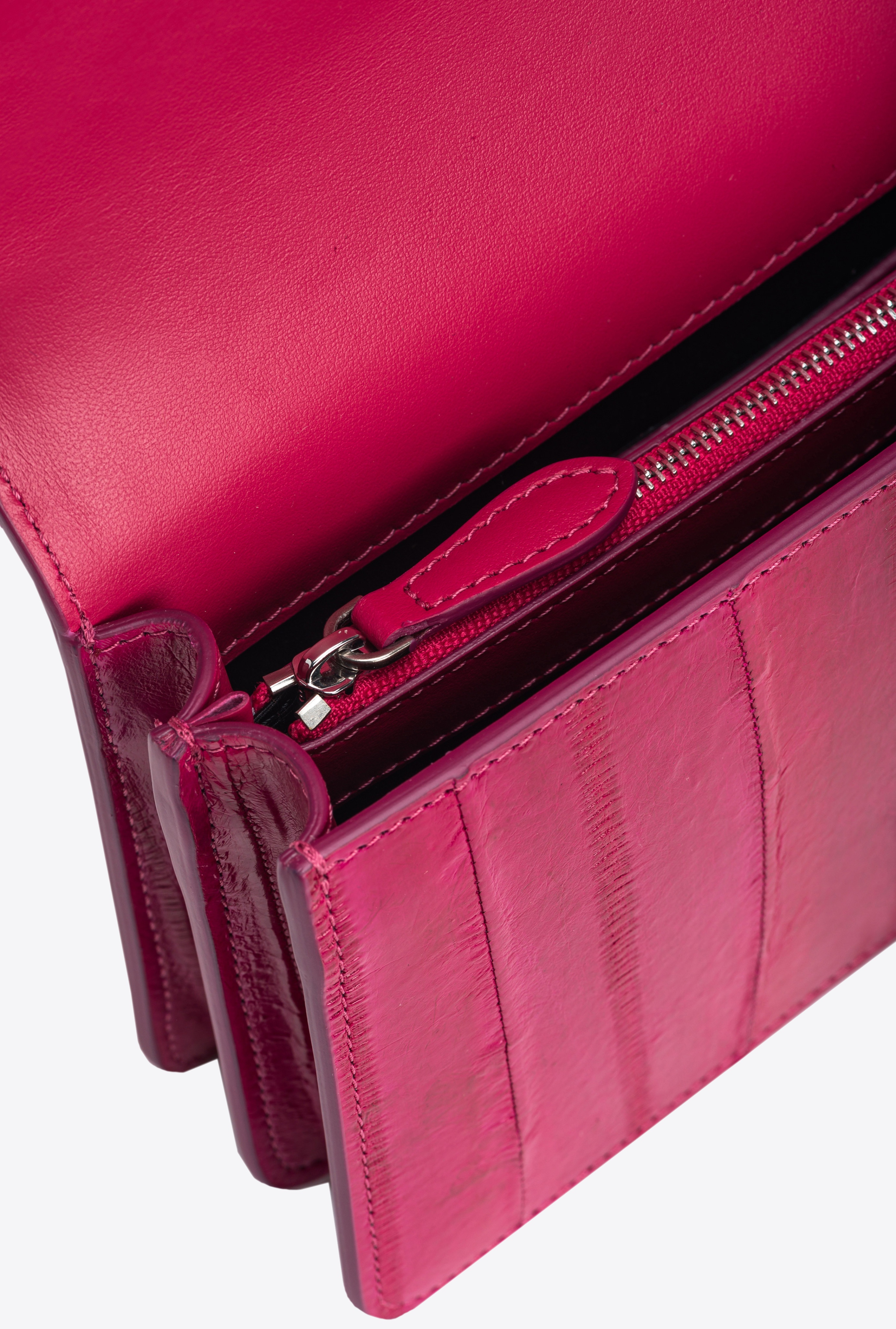 PINKO GALLERIA MINI LOVE BAG ONE IN EEL SKIN - 6