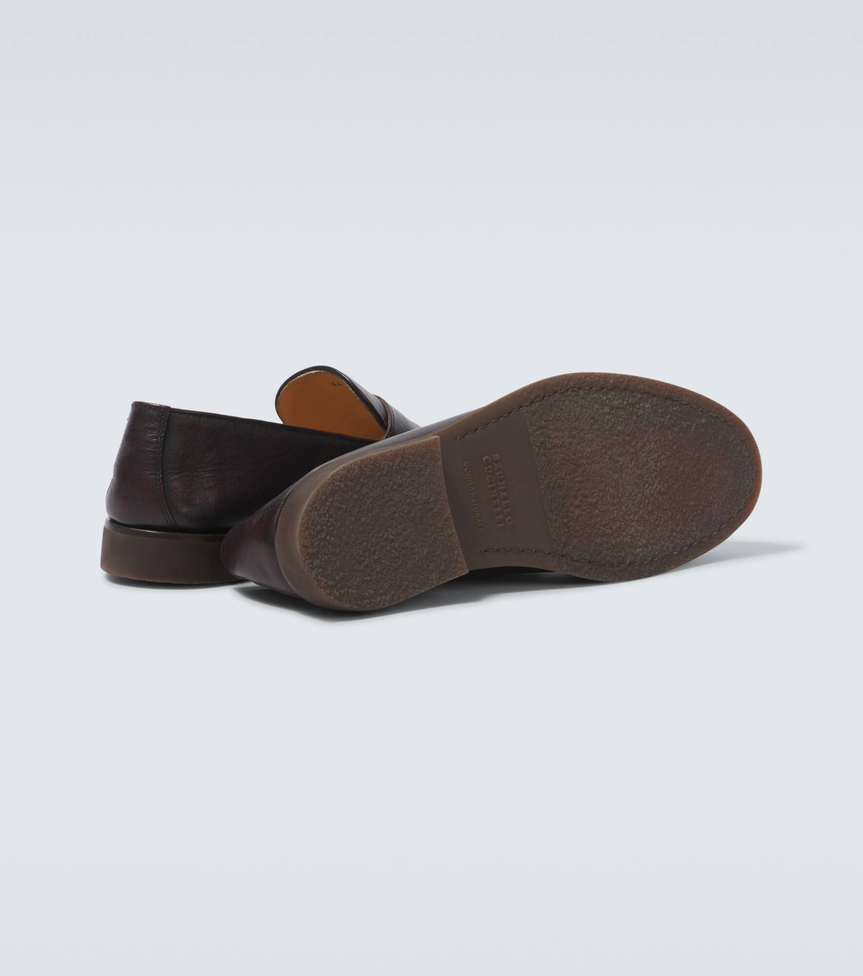 Leather penny loafers - 7