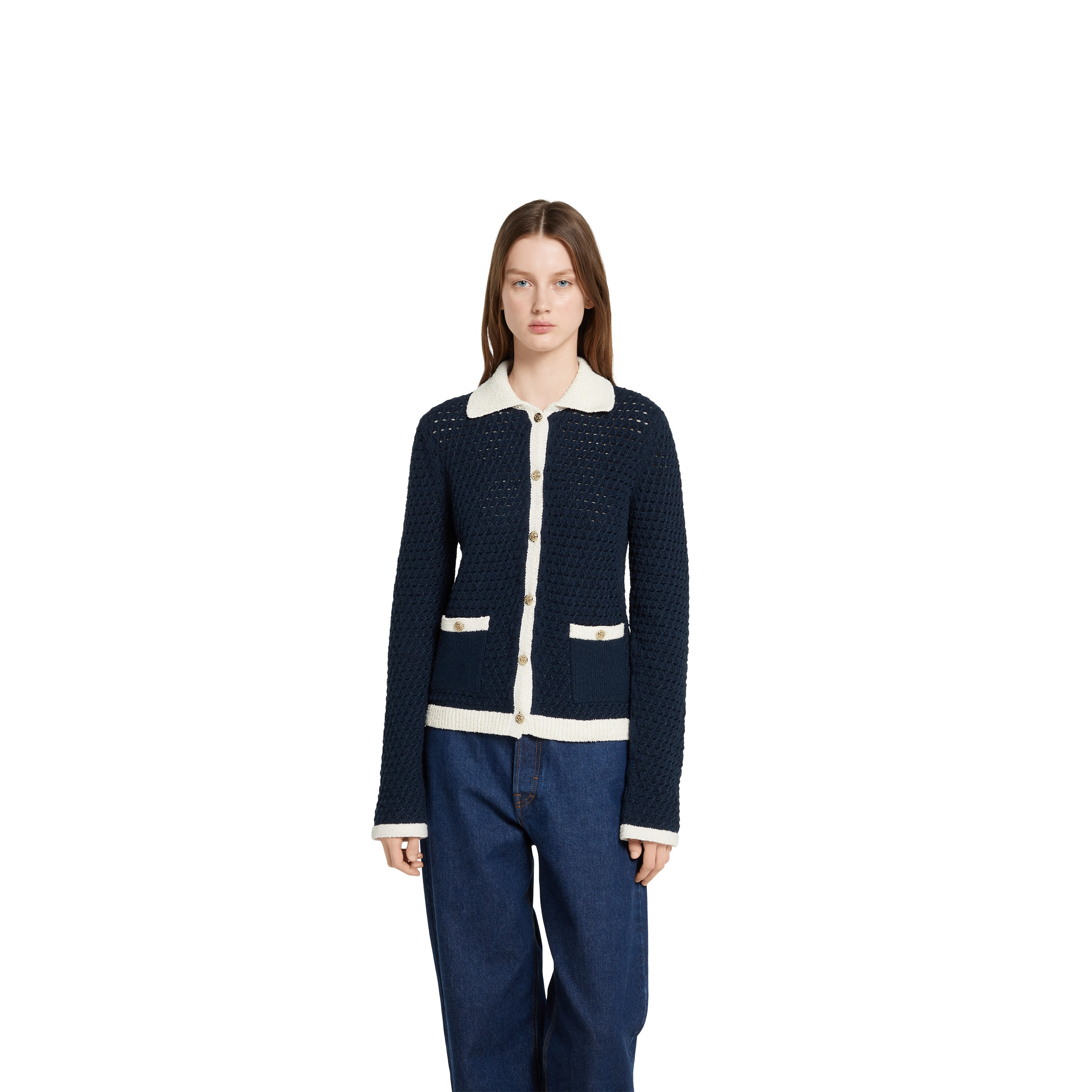 Fine cotton crochet cardigan - 3
