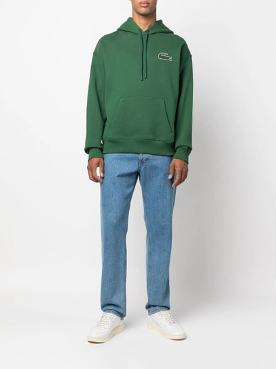 LACOSTE logo appliqué hoodie outlook