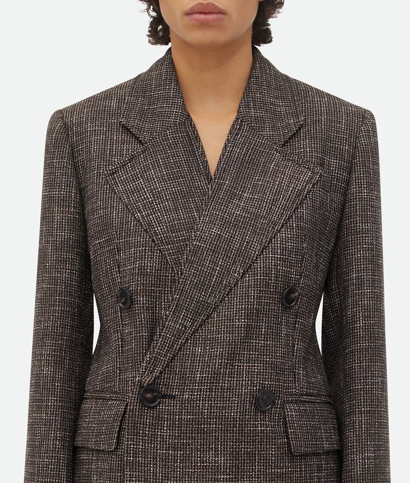 Wool And Cotton Pied De Poule Jacket - 5
