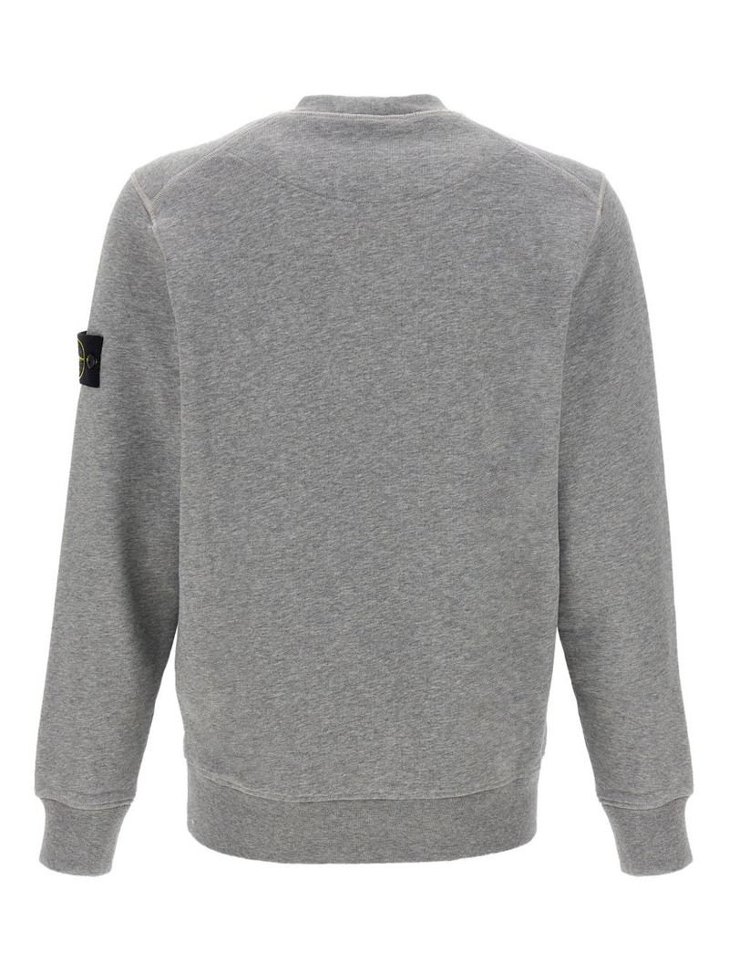 Stone Island logo-badge crew-neck sweatshirt outlook