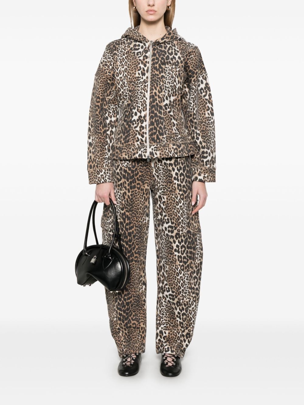 leopard-print hoodie - 2