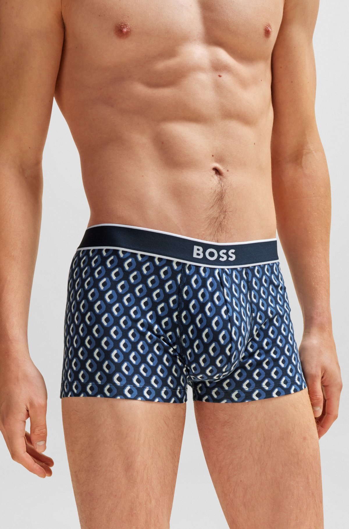 STRETCH-COTTON REGULAR-RISE TRUNKS WITH SEASONAL PRINT - 4