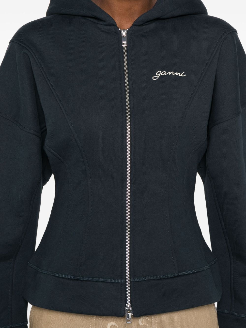 embroidered-logo jacket - 5