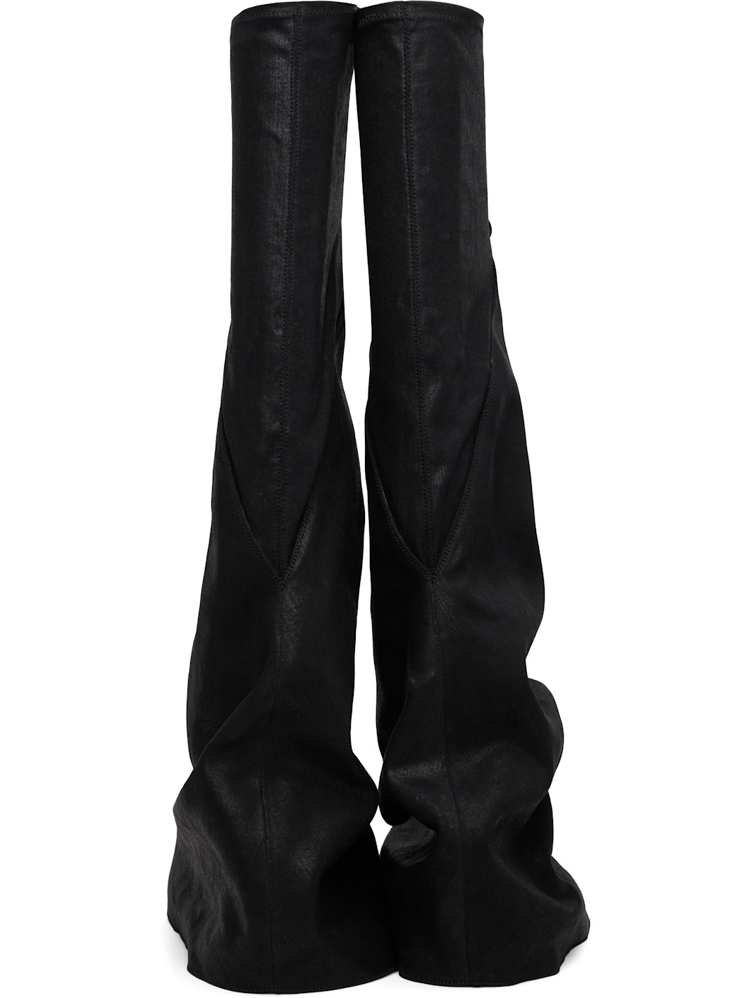 Black Hollywood Fetish Tall Boots - 2