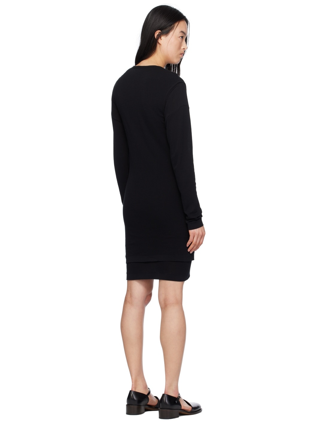 Black Double Layer Minidress - 3
