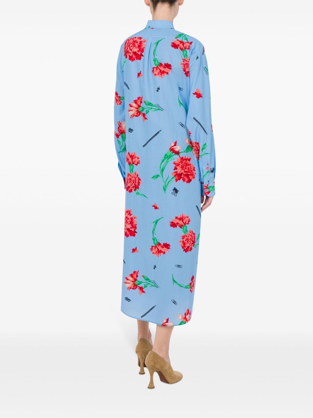floral-print midi dress - 3