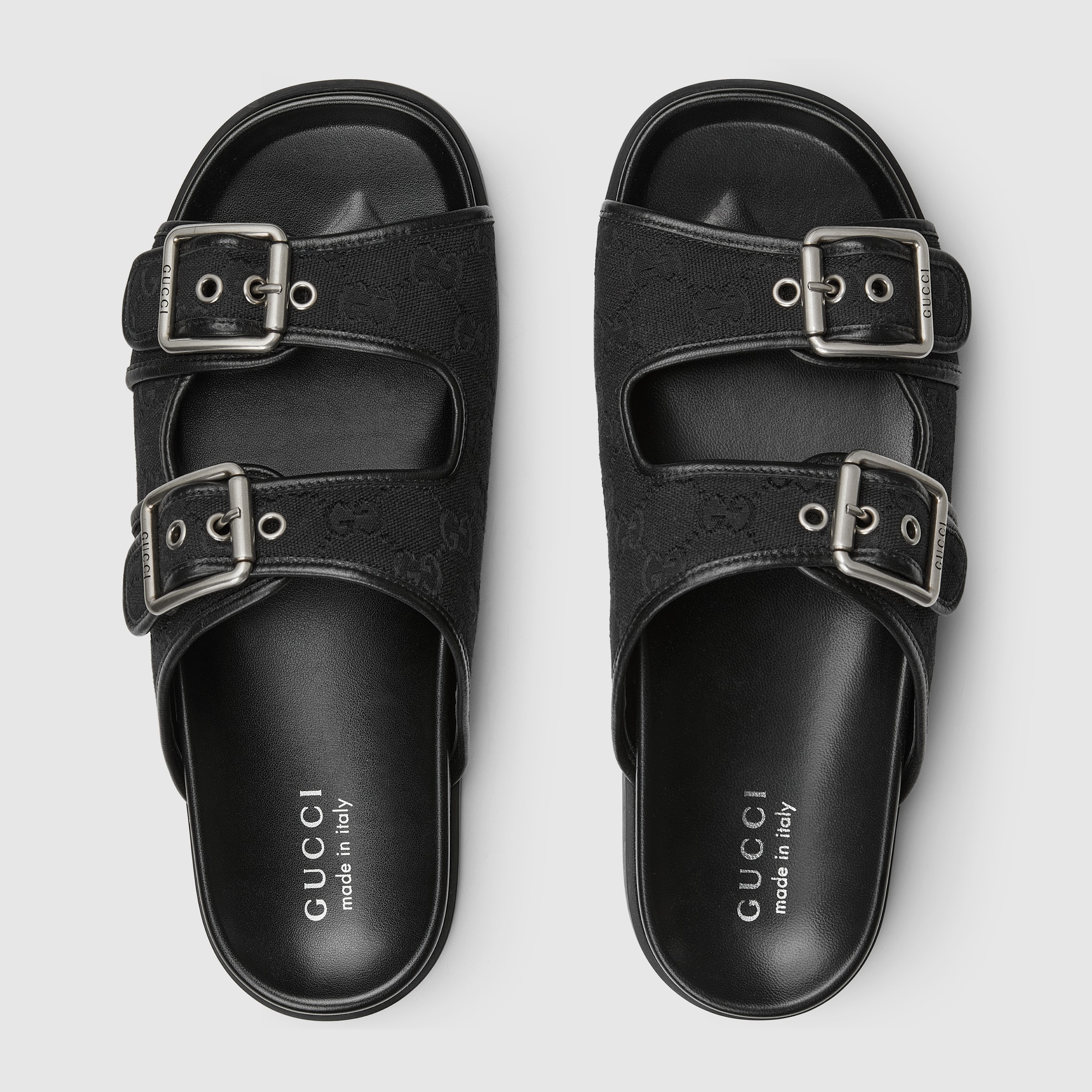 Men's slide sandal with buckles - 6
