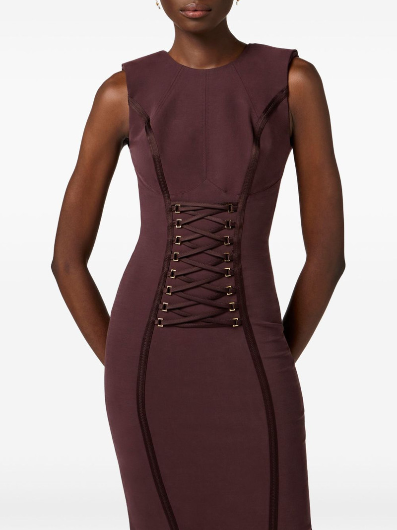 crossover lace-detail midi dress 4