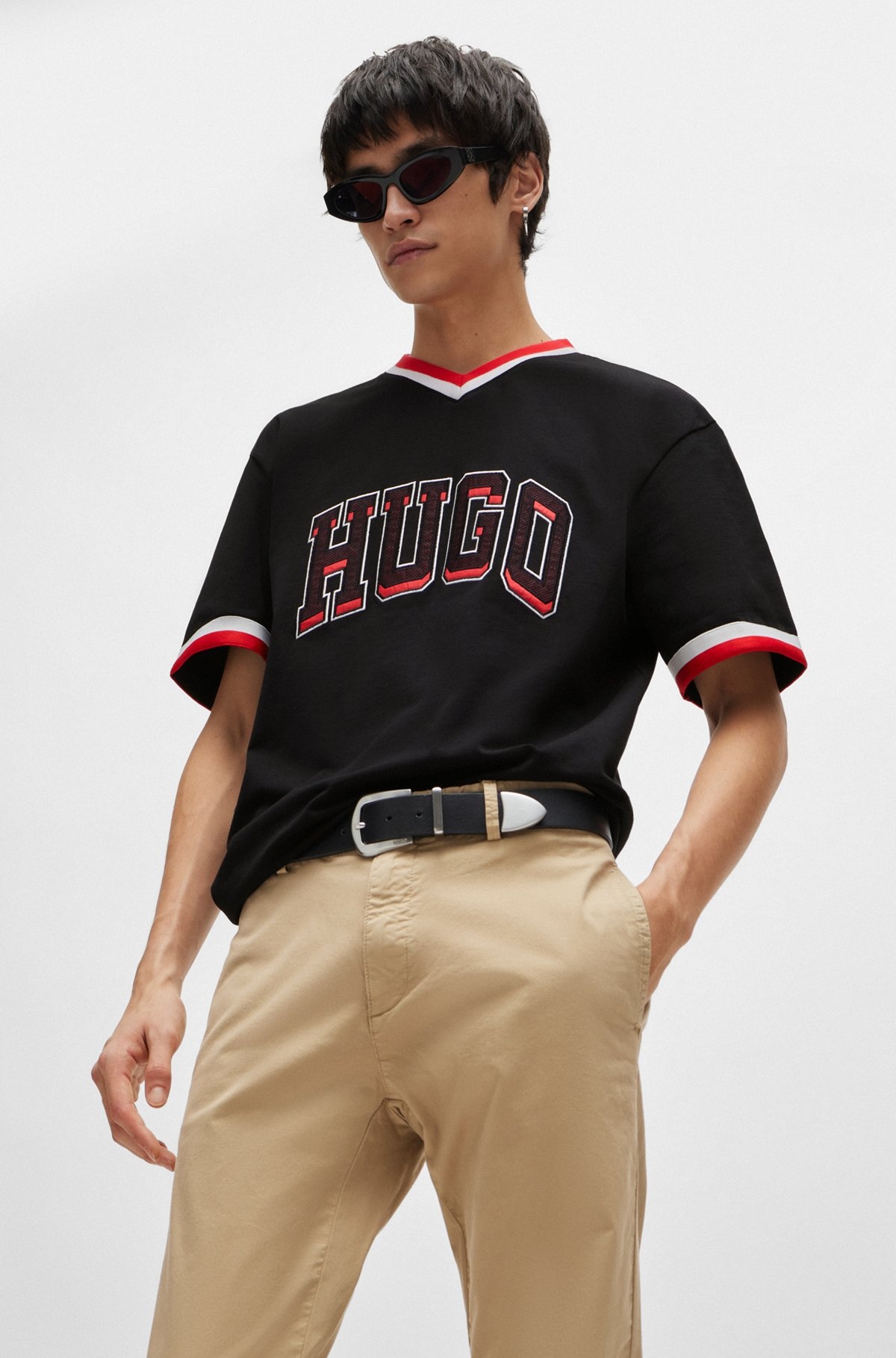 SLIM-FIT CHINOS IN STRETCH-COTTON GABARDINE - 5
