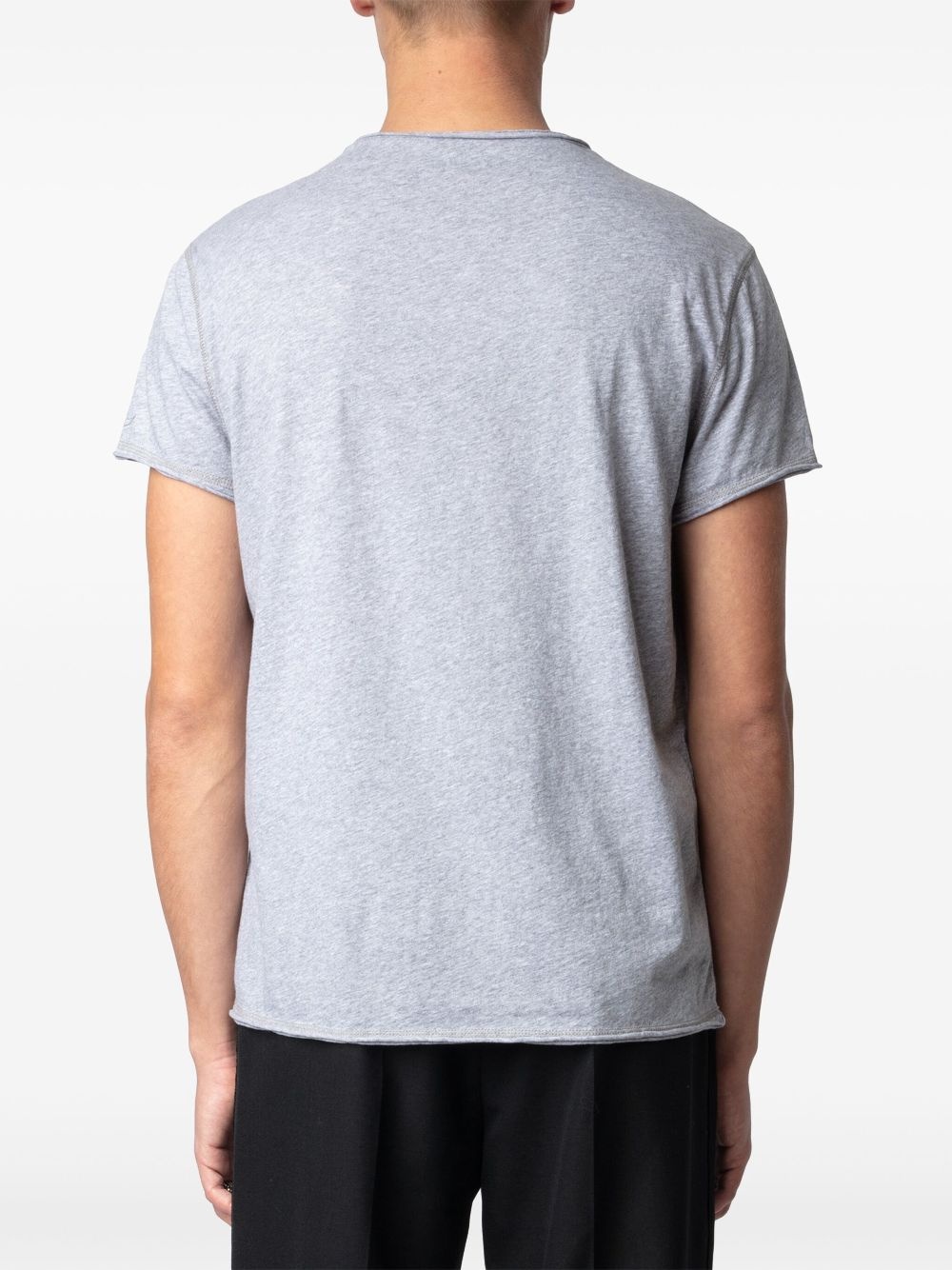 Henley-neck T-shirt - 6
