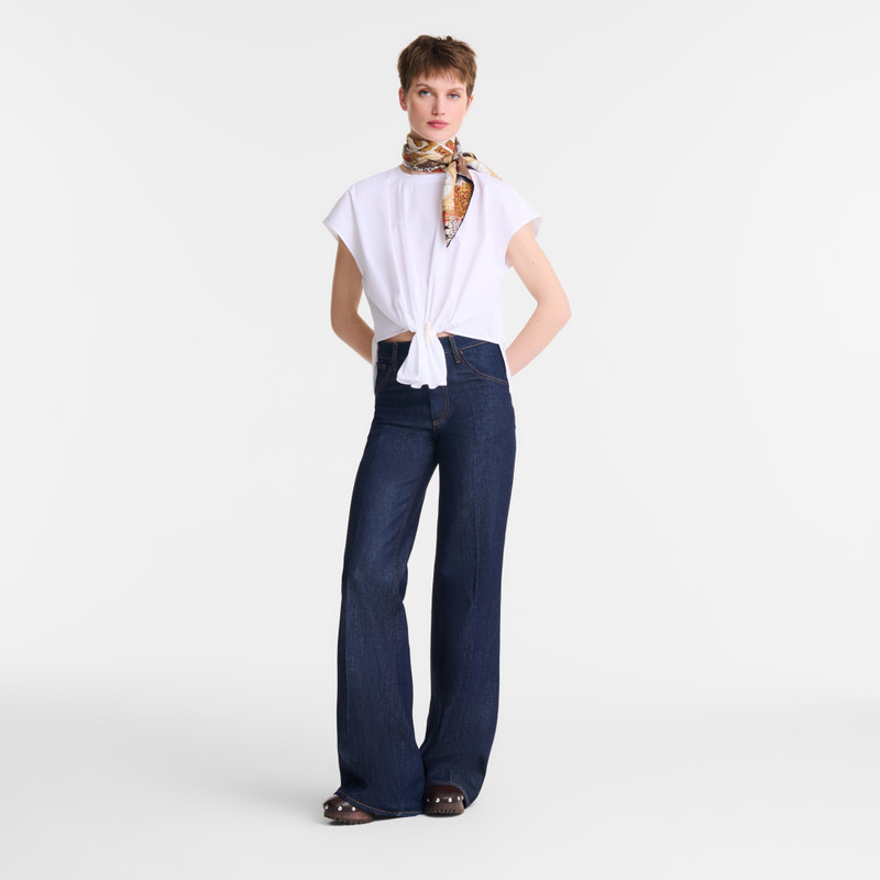 Longchamp Top White - Popelin outlook