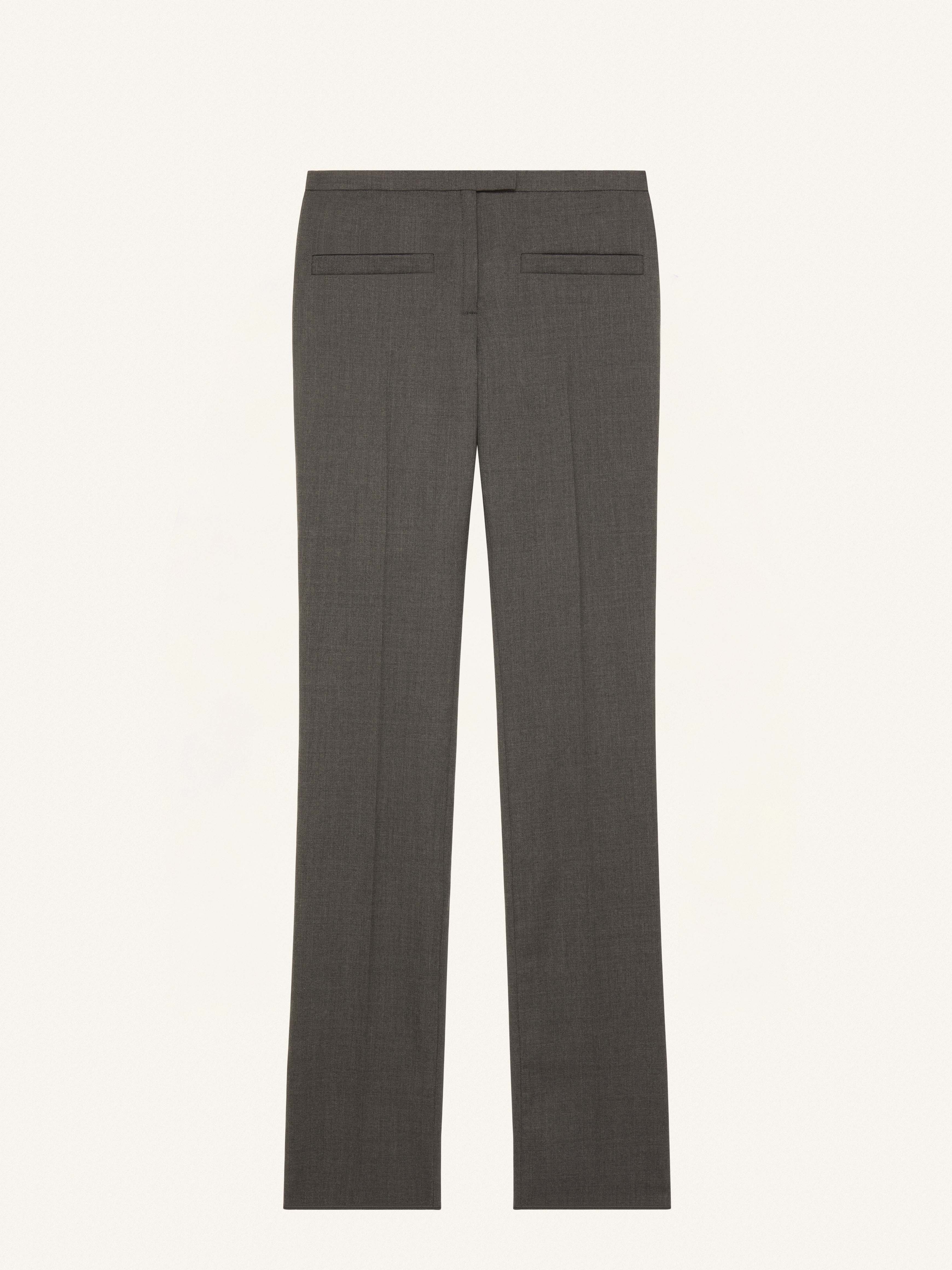 WOOL TAILORED TUBE PANTS - 1