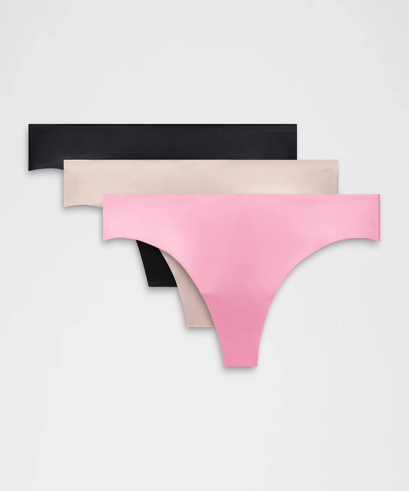 InvisiWear Mid-Rise Thong Underwear *3 Pack 1