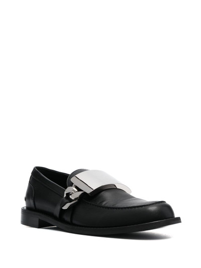 JW Anderson chain-detail leather loafers outlook