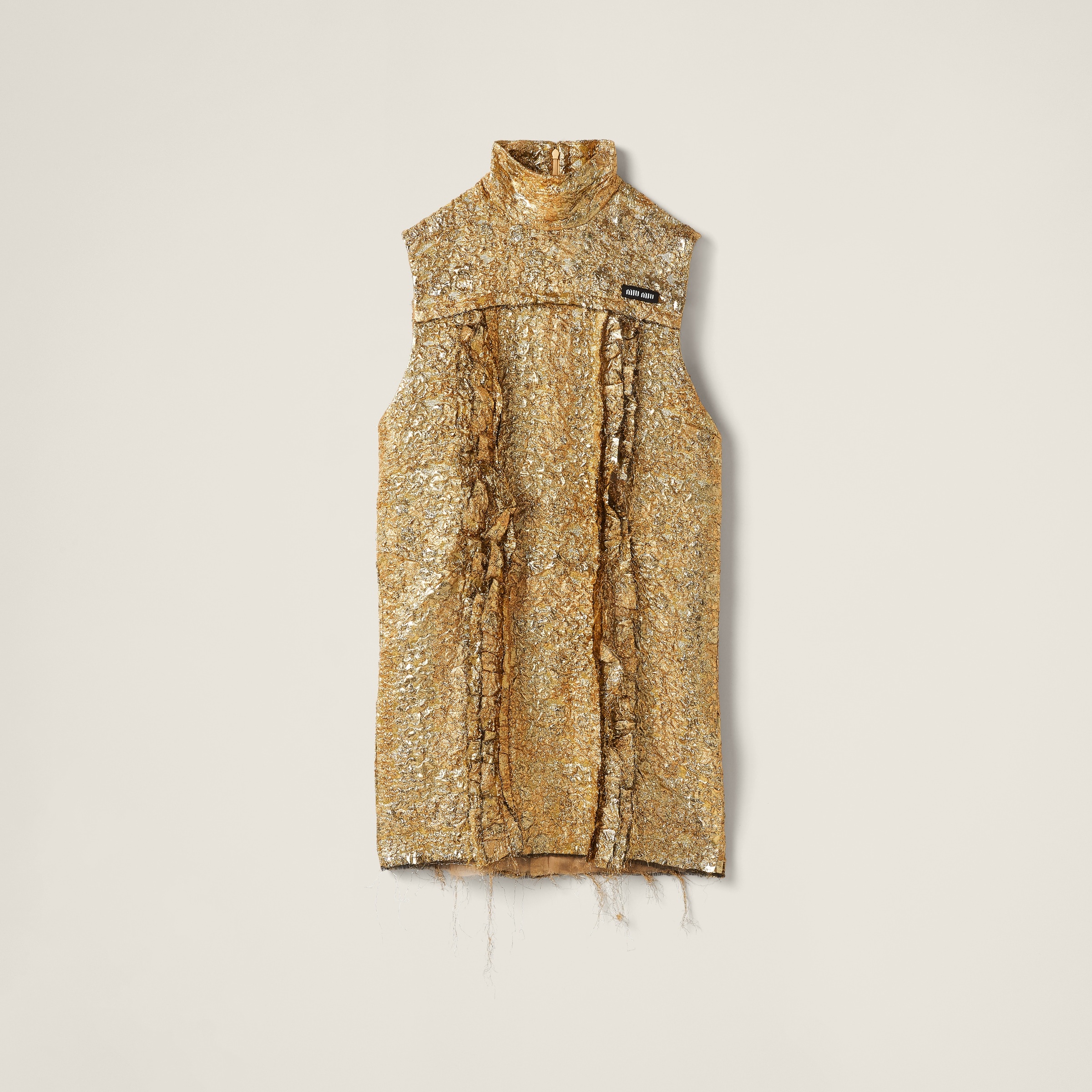 Lamé cloquet mini-dress - 1