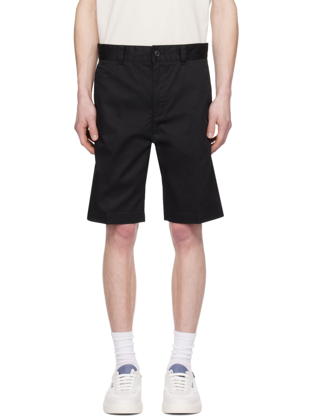Black Regular-Fit Shorts - 1