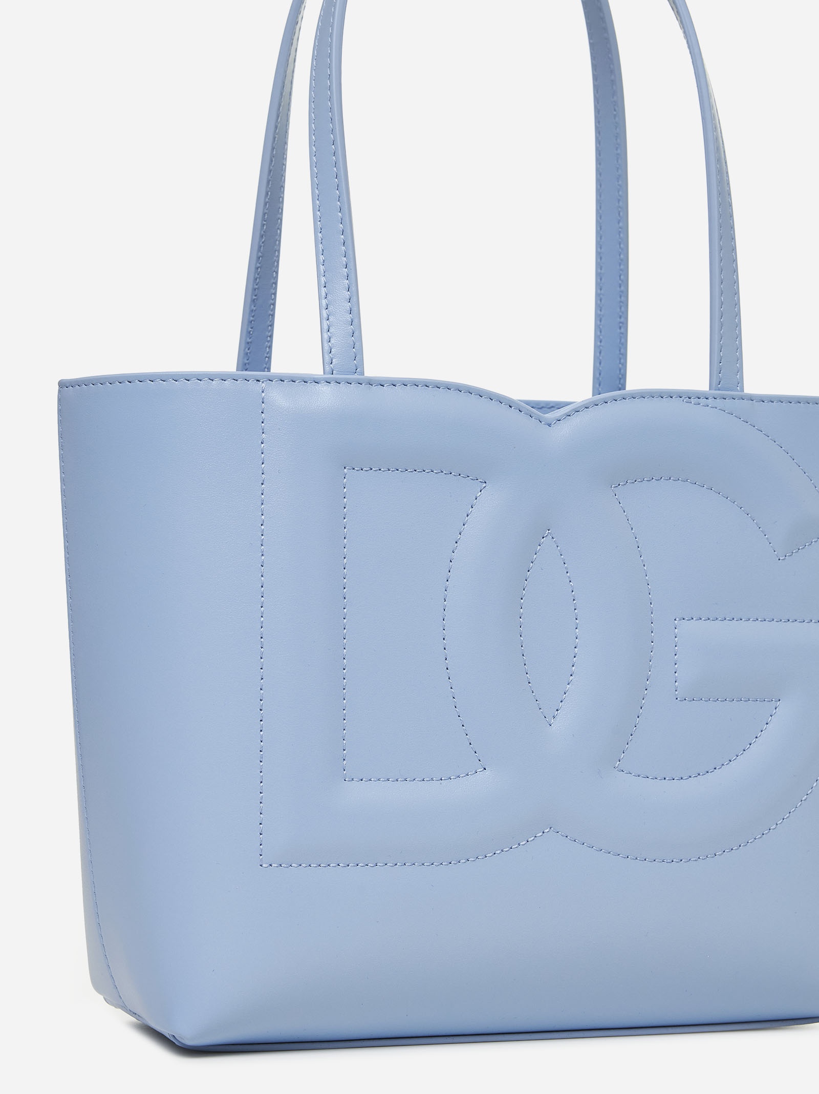 DG logo leather small tote bag - 4