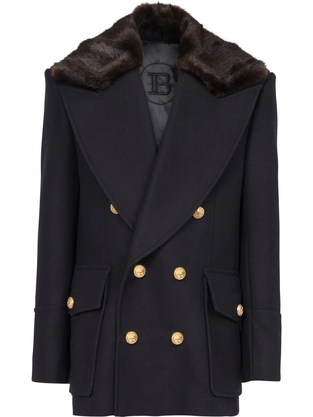 double-breasted short coat - 1