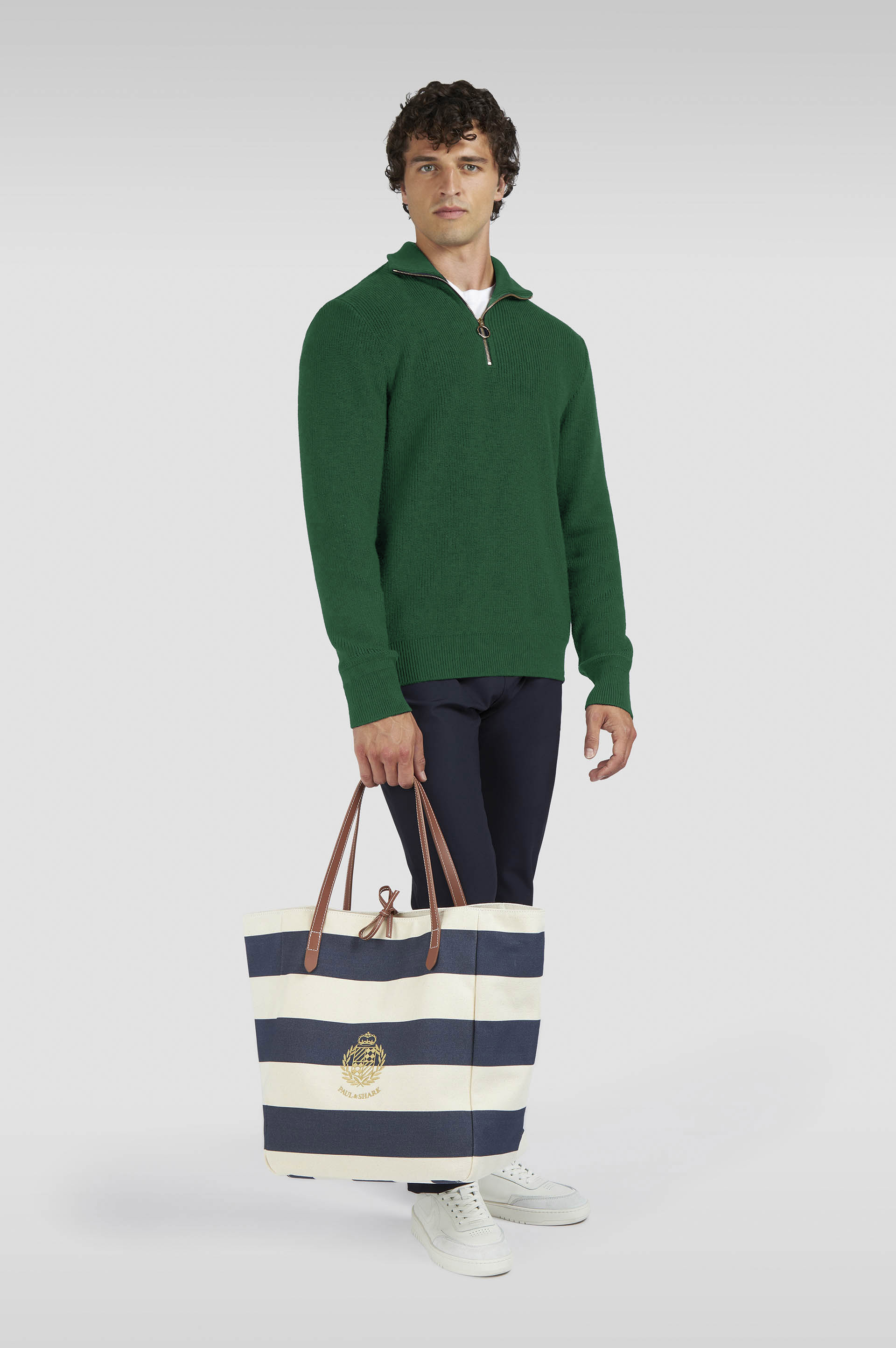 TECH WOOL HALF ZIP SWEATER - 2