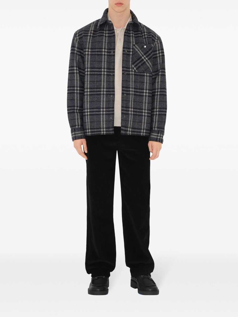 checked wool shirt - 2