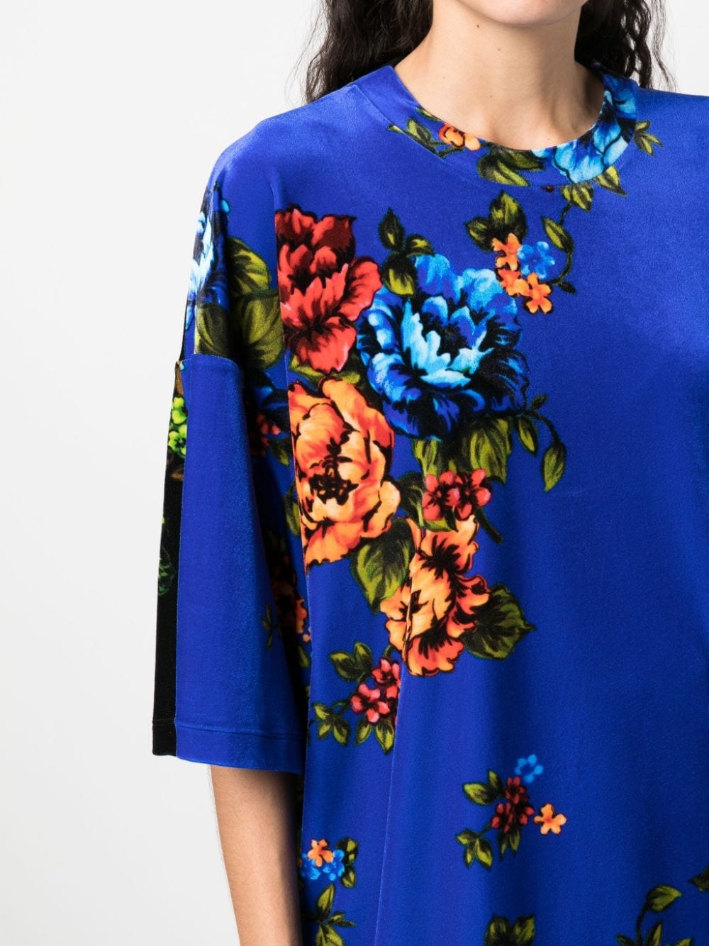 floral-print short-sleeve blouse - 5