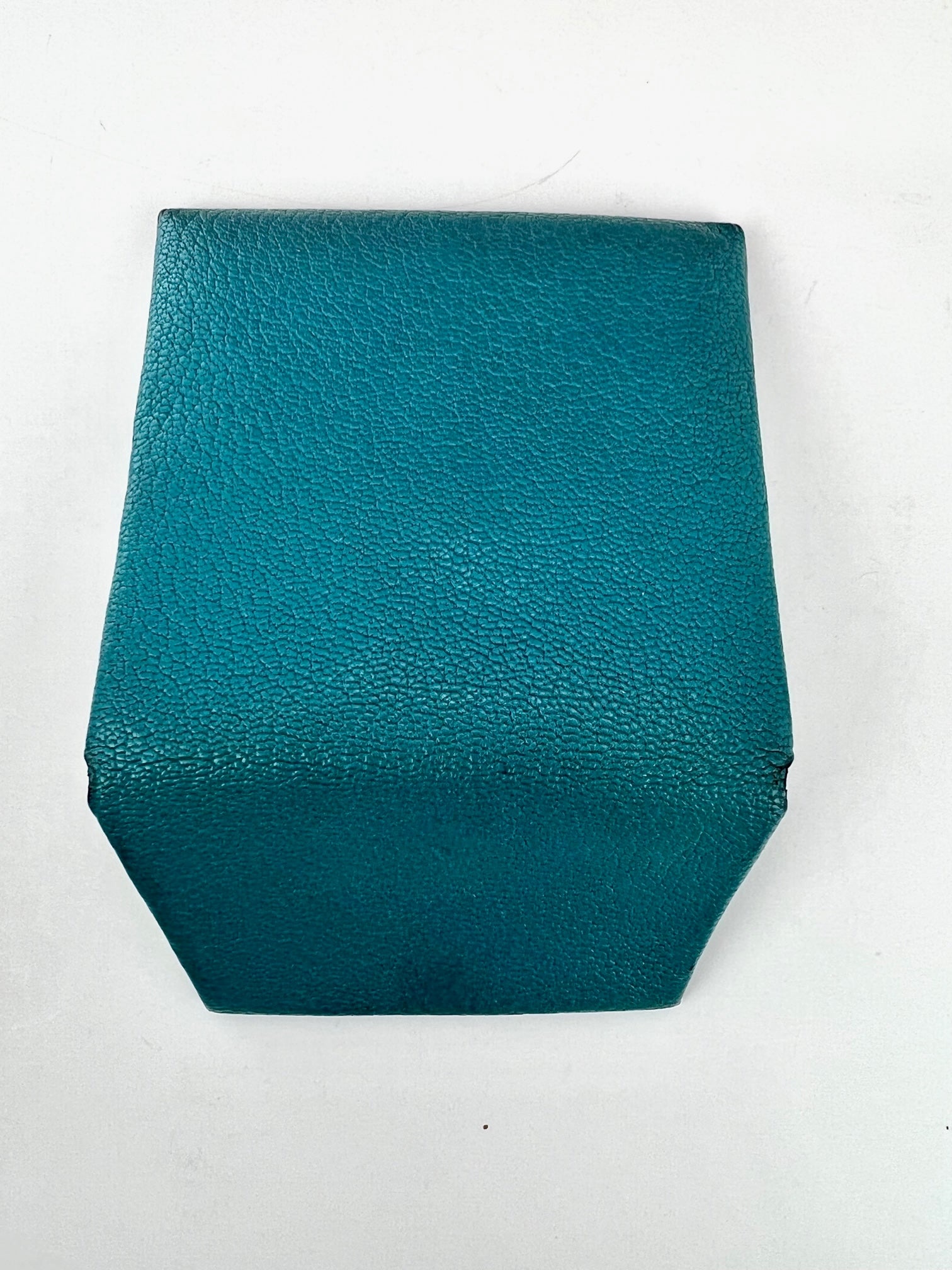 Hermès Chevre Mysore Bastia Verso Teal Blue Coin Purse W/Added Chain Preowned - 8