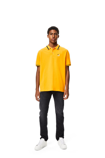 Loewe Anagram embroidered polo in cotton outlook