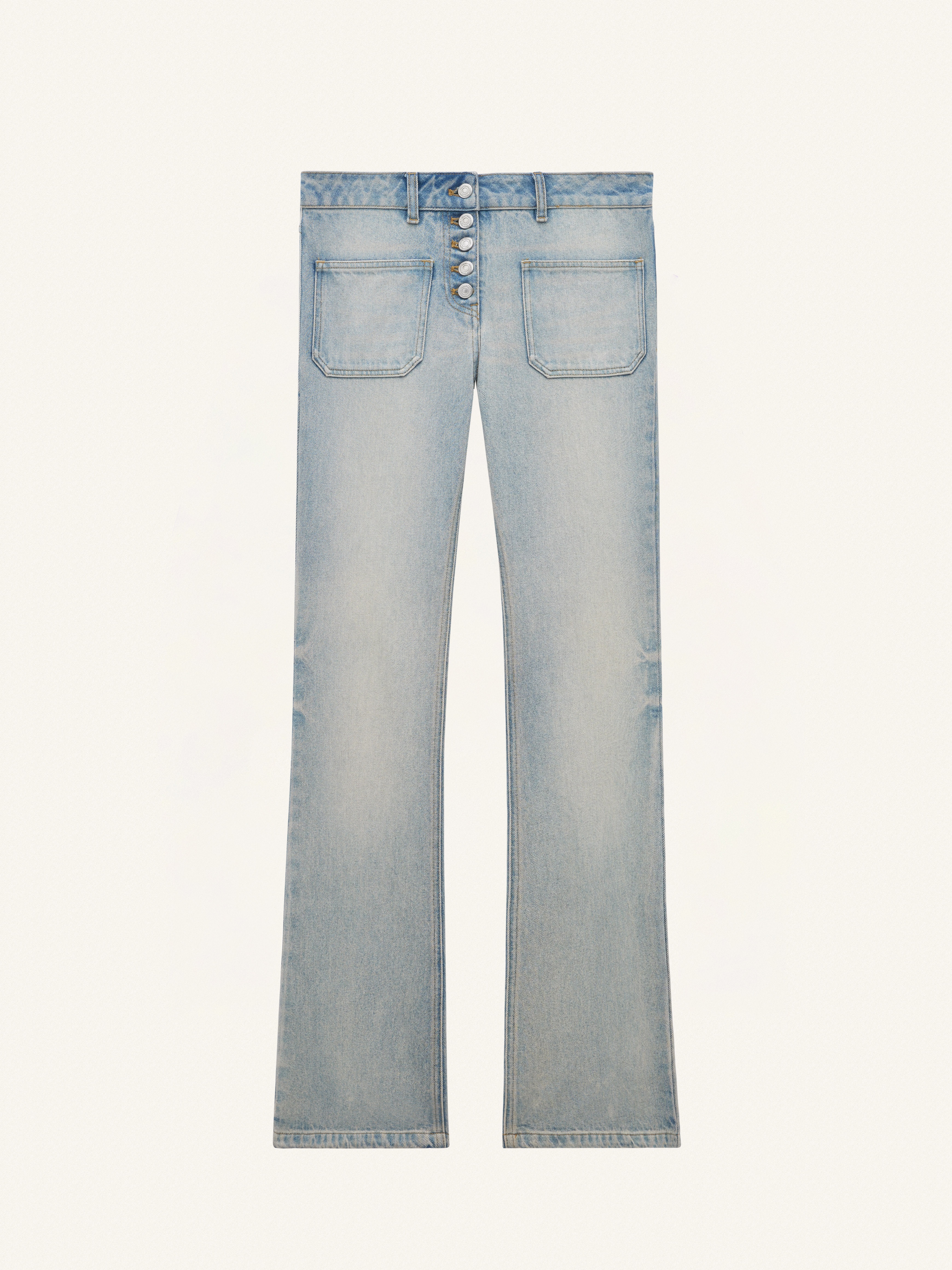 MULTIFLEX BLUE DENIM BOOTCUT PANTS - 1