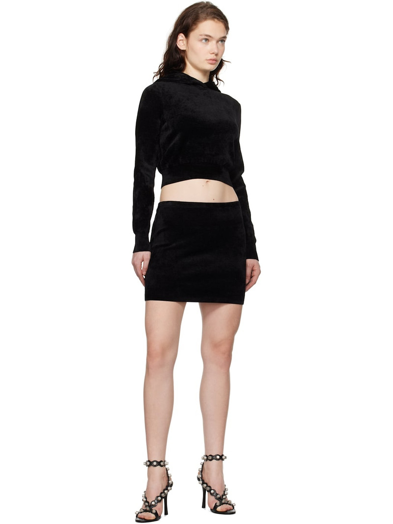 alexanderwang.t 검정 로고 돋을새김된 Miniskirt outlook