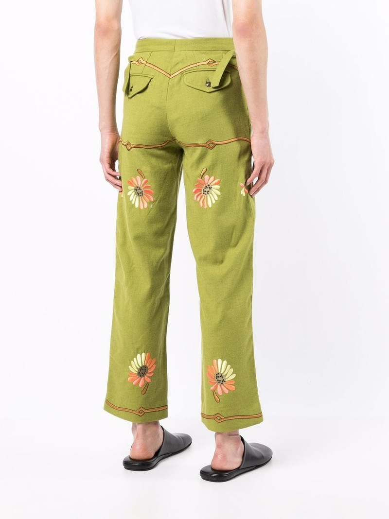 Victorian floral-embroidered trousers 4