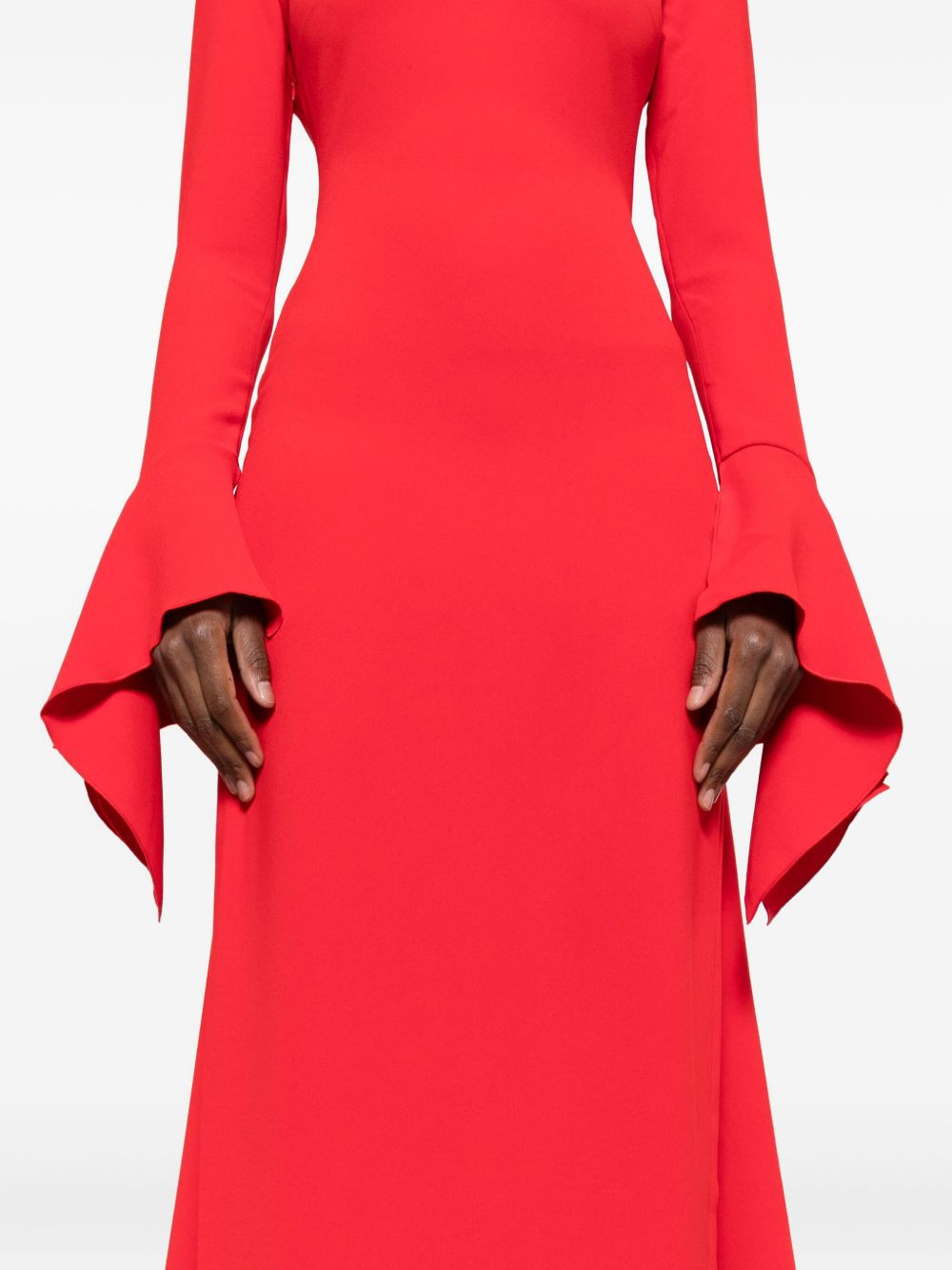 Blake long-sleeve flared-cuff dress - 5