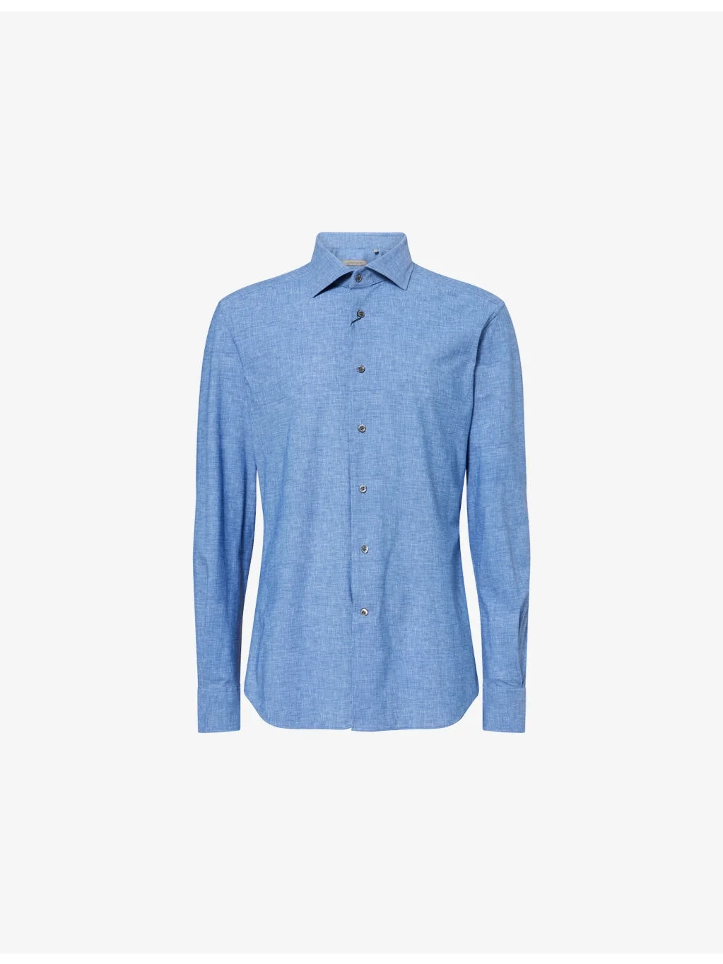 Long-Sleeve Regular-Fit Chambray Shirt - 1