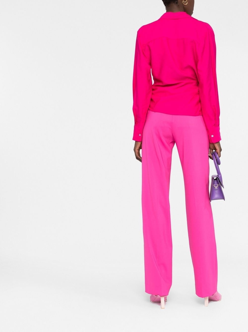 knot-detail long-sleeve shirt - 4