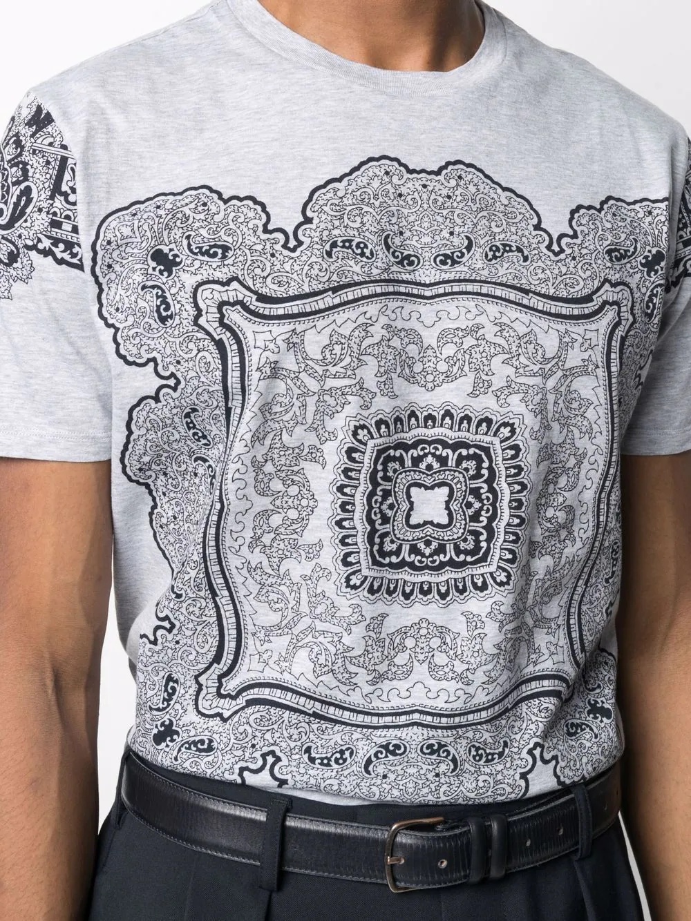 paisley crew-neck T-shirt - 5