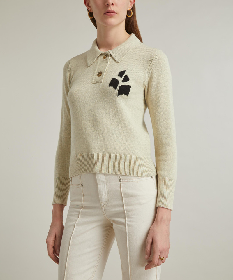 Isabel Marant Étoile Nola Logo Collared Jumper outlook