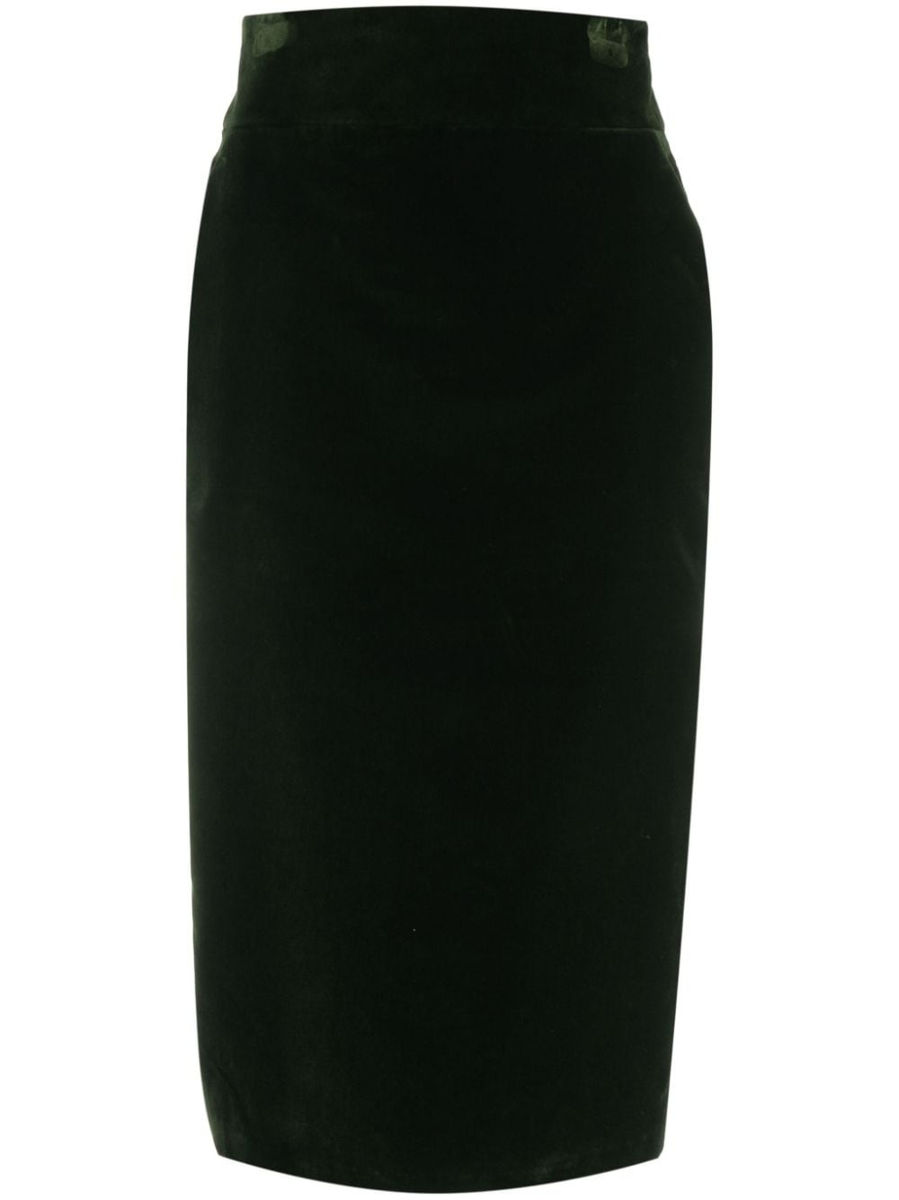 cotton velvet midi skirt - 1