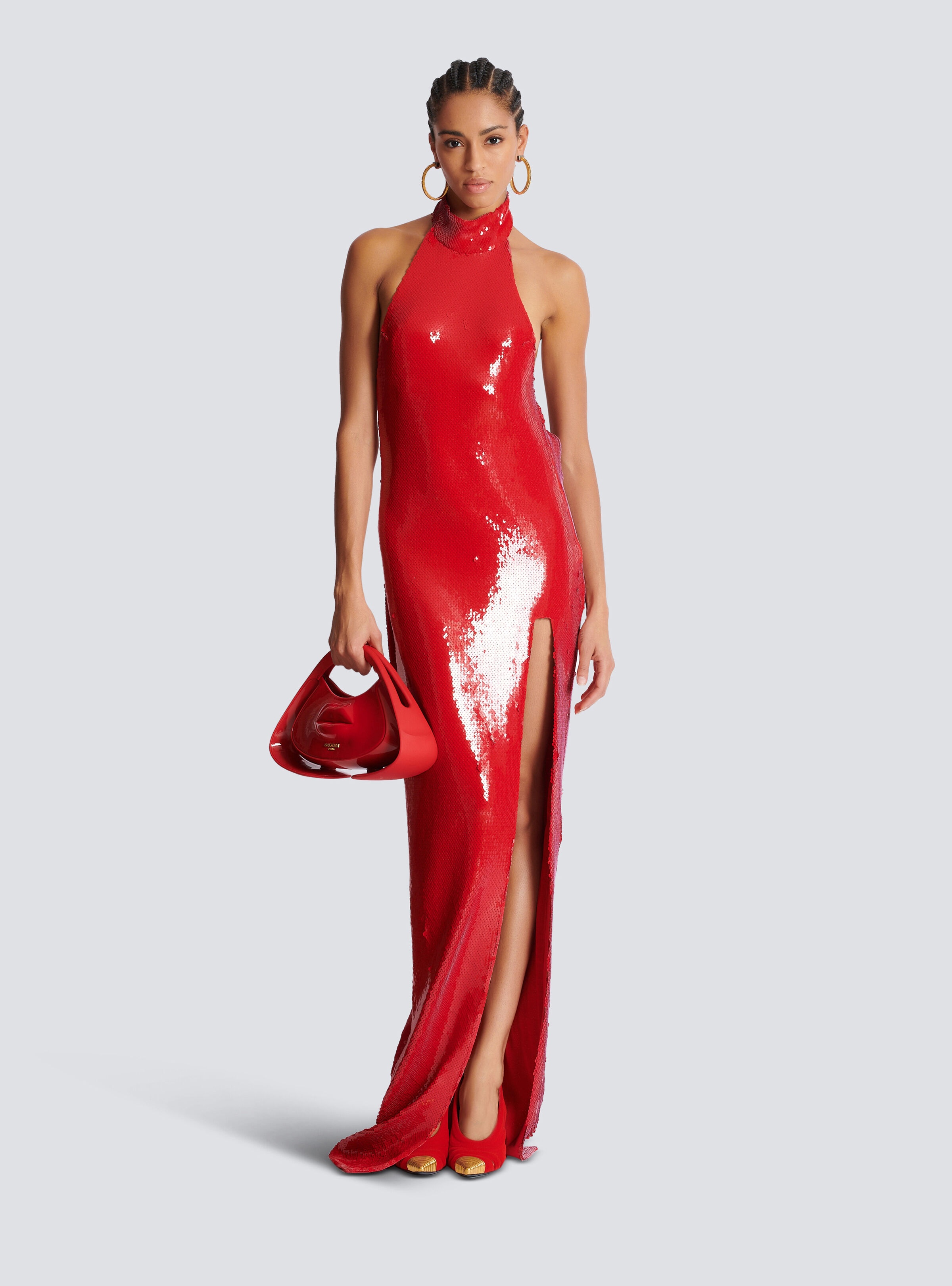 Long sequin halterneck dress - 2