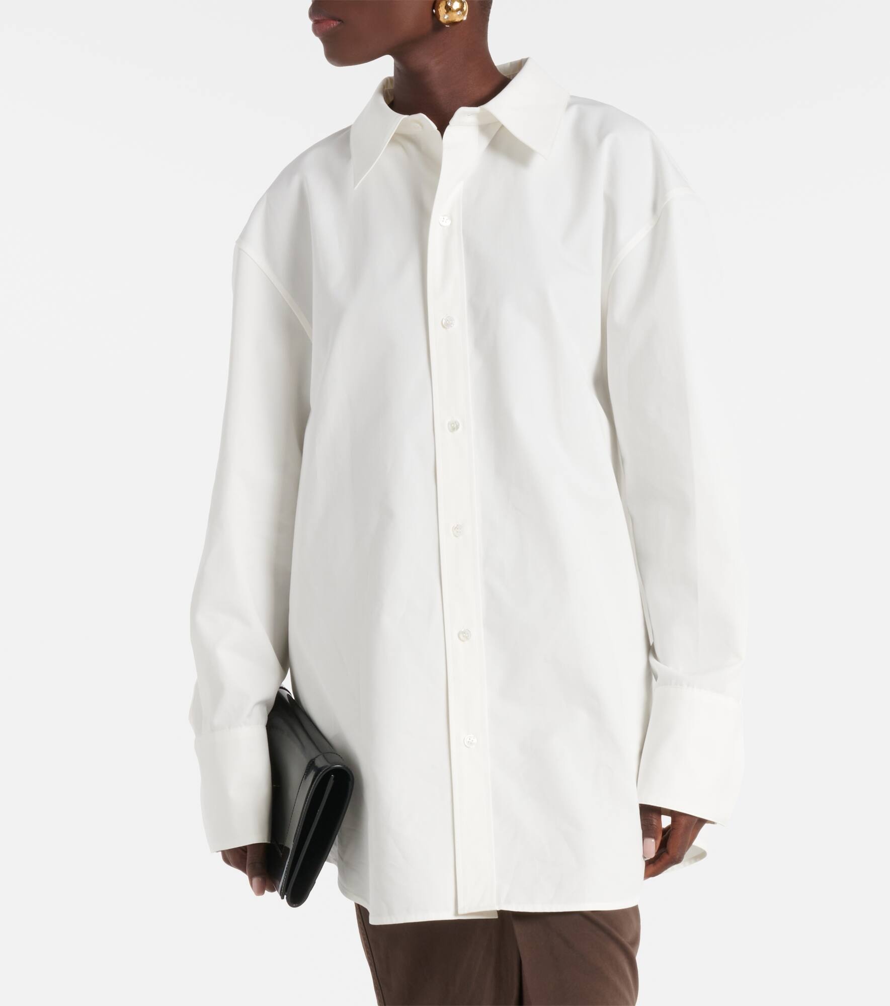 Oversized cotton poplin shirt - 6