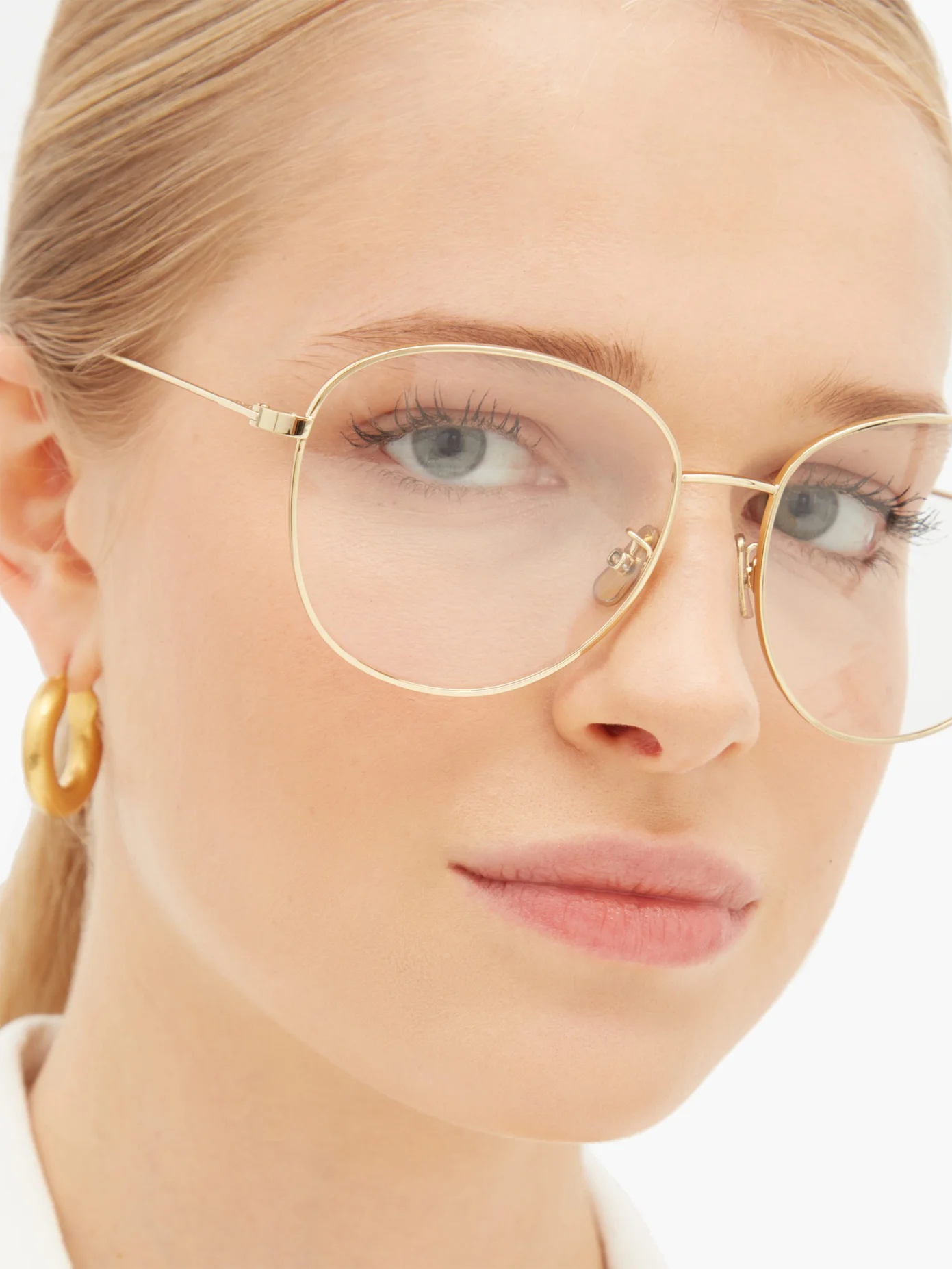 Oversized rounded metal glasses - 2