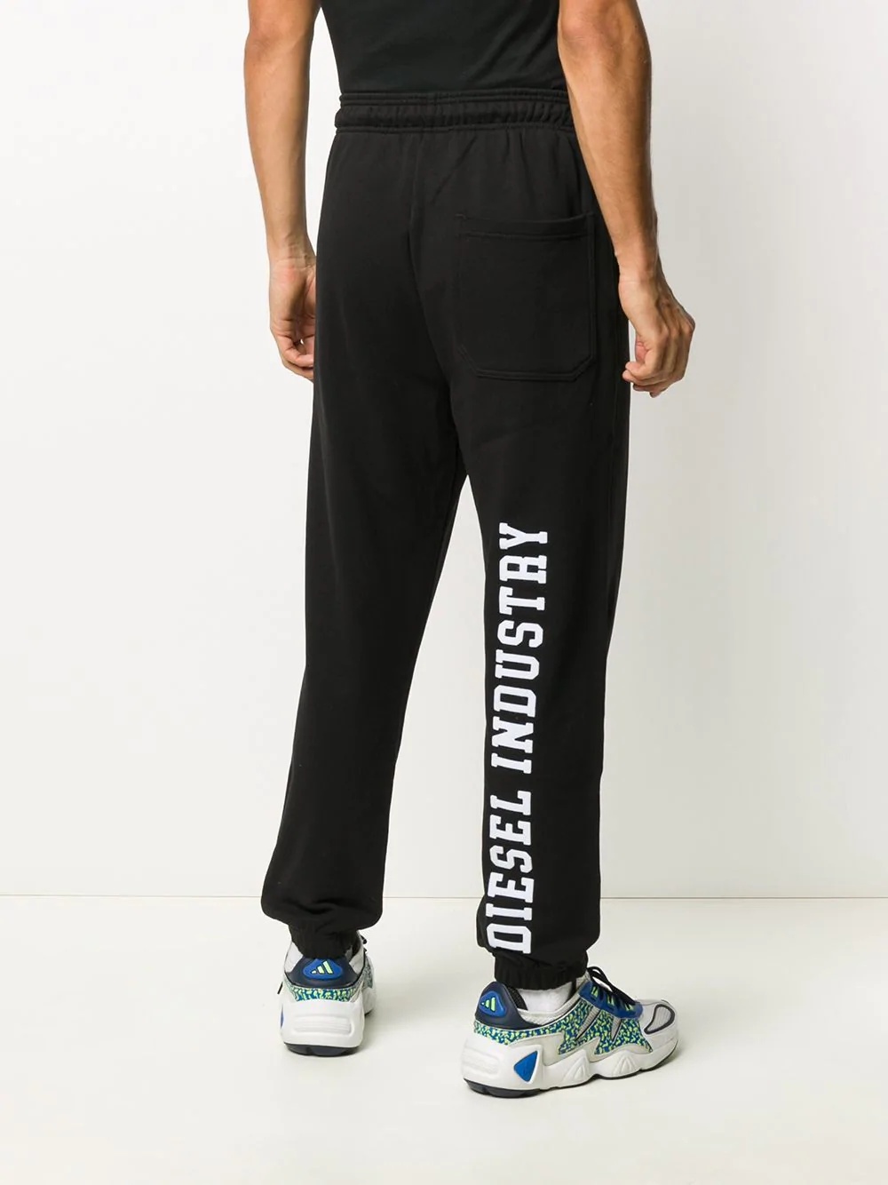 Calton-X1 felt-logo track pants - 4