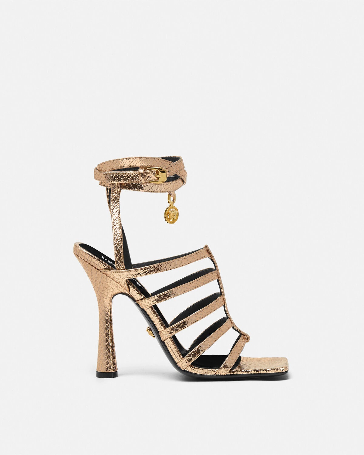 Lycia Snake-Effect Cage Sandals 110 mm - 1