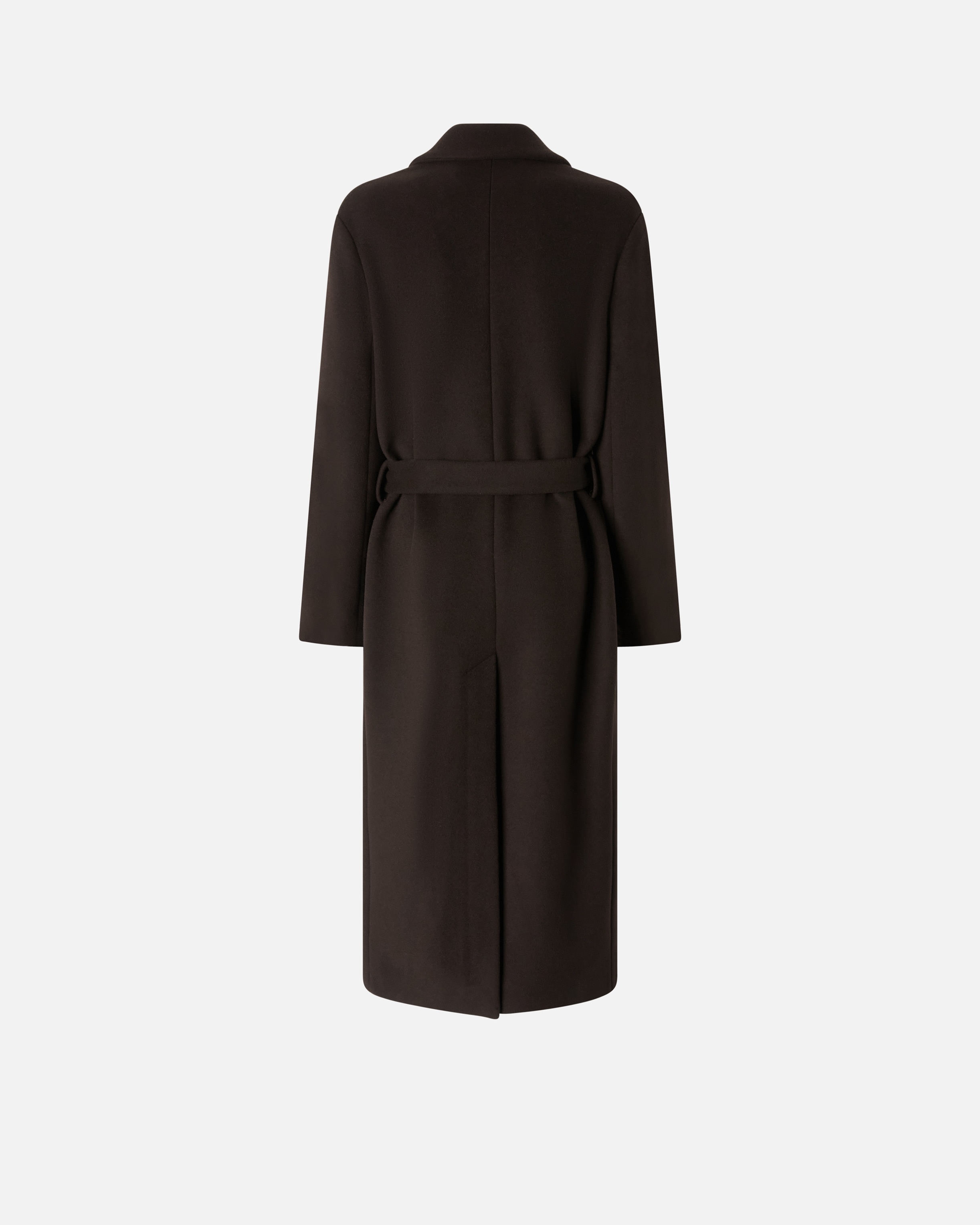 LONG DOUBLE-BREASTED COAT WITH MATCHING BELT - 6