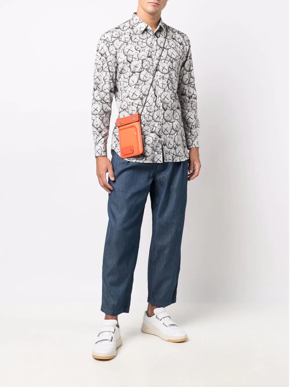 cropped denim chinos - 2