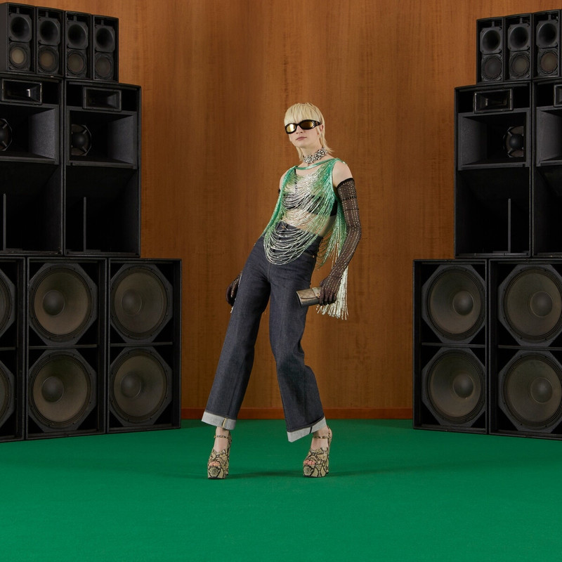 GUCCI Denim pant with Horsebit outlook