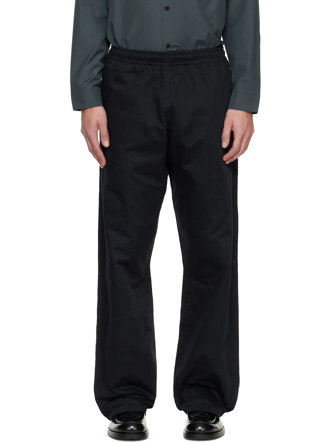 Black Drawstring Trousers - 1