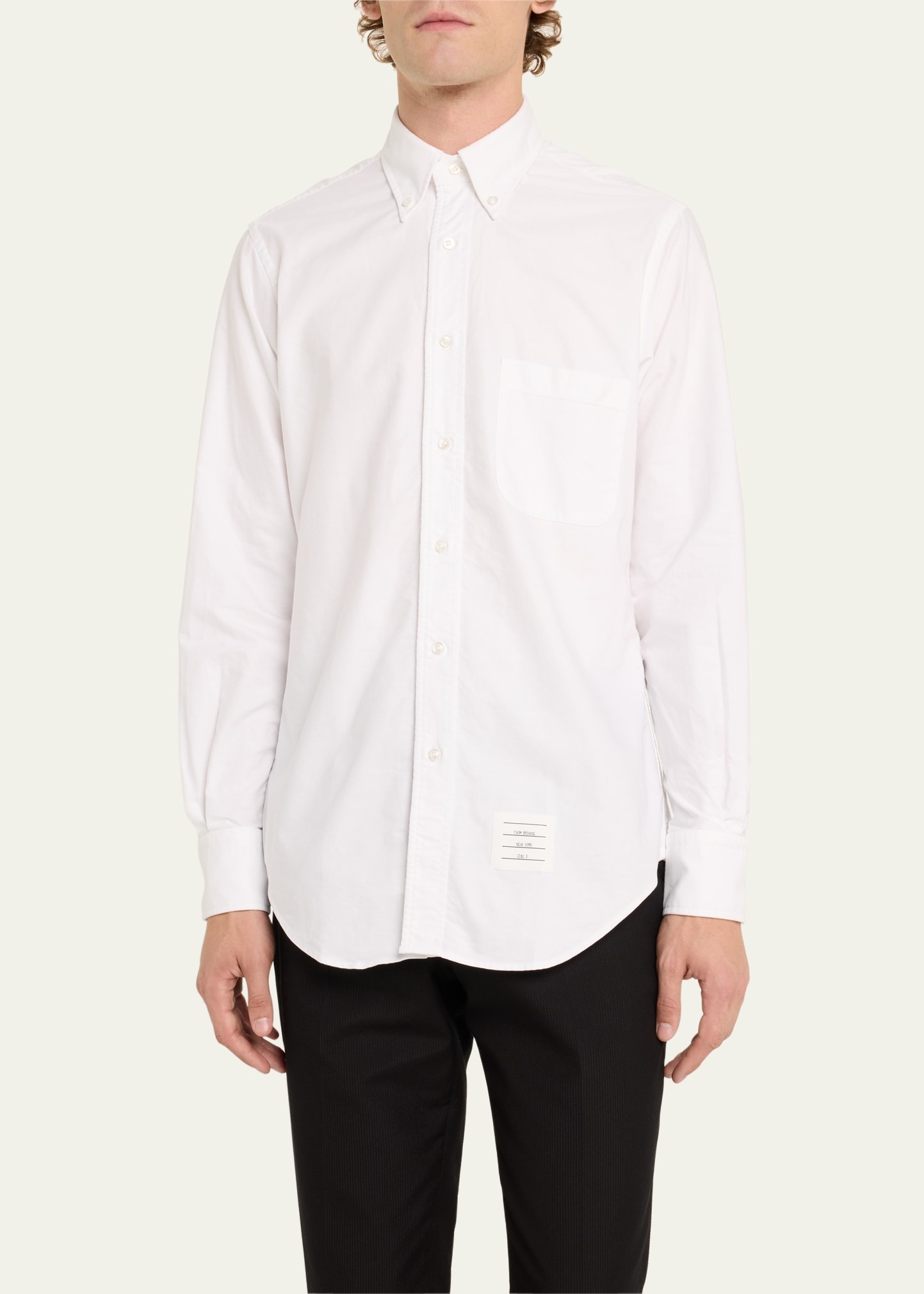 Men's Oxford Grosgrain-Placket Dress Shirt - 4