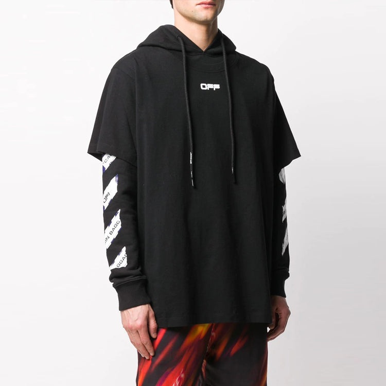 Off-White SS20 Airport Tape Mens Hoodie Long Sleeve OMAB033S201850031088 - 3