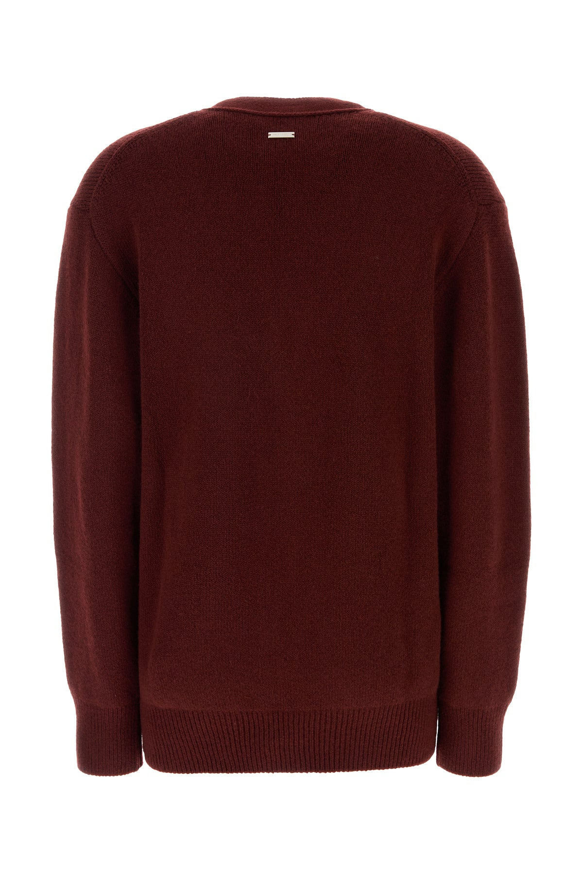 Burgundy cashmere blend cardigan - 2
